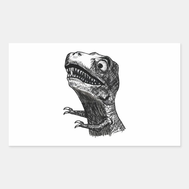T-Rex Rage Meme - Rectangle Stickers (Vorderseite)