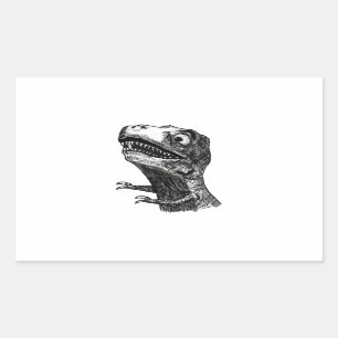 T-Rex Raserei Meme - Rechteck-Aufkleber Rechteckiger Aufkleber