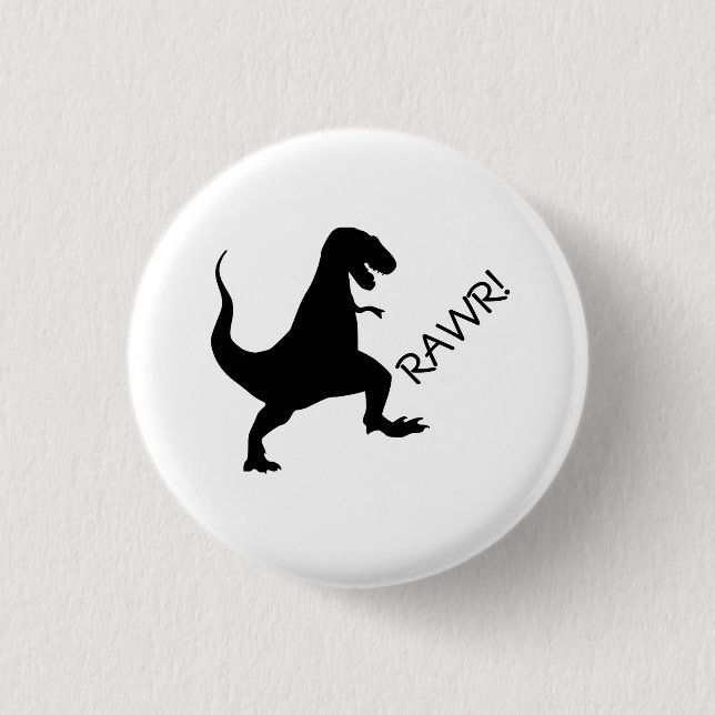 T Rex rawr! Knopf Button (Vorderseite)