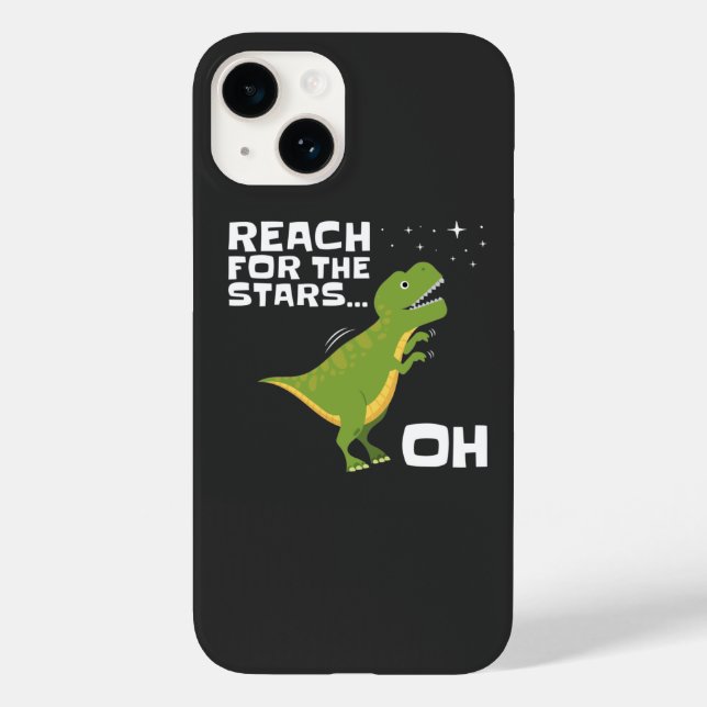 T-Rex Reichweite für die Sterne Gewitterte Kurze W Case-Mate iPhone 14 Hülle (Rückseite)