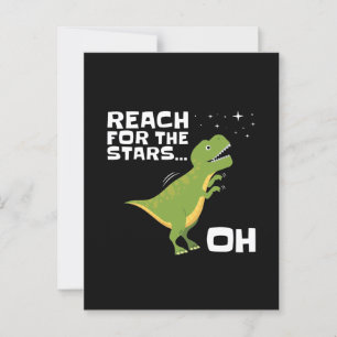 T-Rex Reichweite für die Sterne Gewitterte Kurze W Postkarte