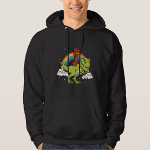 T Rex Riding Dackel Dog Amp vorhanden Hoodie