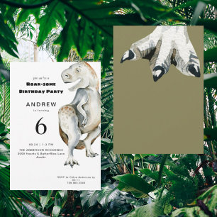 T-Rex Roar-un Anniversaire Invitation