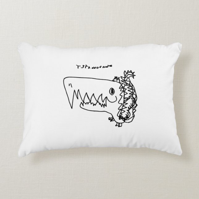 T-Rex Roars in Style | Whimsical Throw Pillow Dekokissen (Vorderseite)