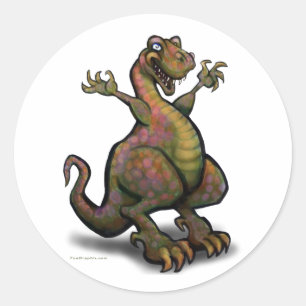 T-Rex Runder Aufkleber