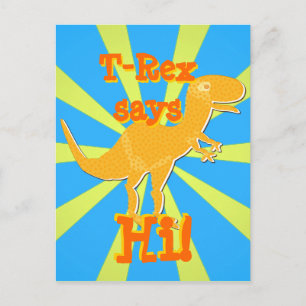 T-Rex sagt Hi Postcard Postkarte