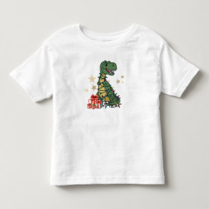 T-Rex schmückt den Saal - Lustige Dinosaurier-Weih Kleinkind T-shirt