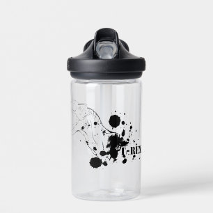 T-Rex (schwarz und weiß) Trinkflasche
