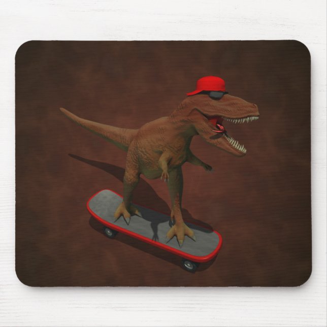 T Rex Skateboarding Mousepad (Vorne)