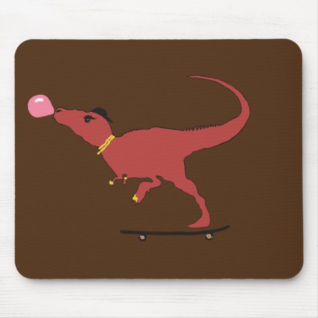 T-rex-Skater Mousepad (Vorne)