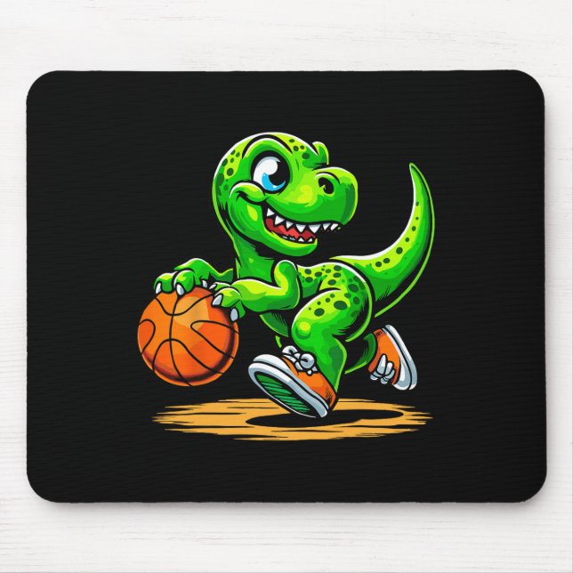 T-Rex Skelett Spieler Dinosaurier  Mousepad (Vorne)