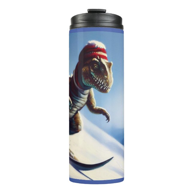 T Rex Snowboarding Thermosbecher (Vorderseite)