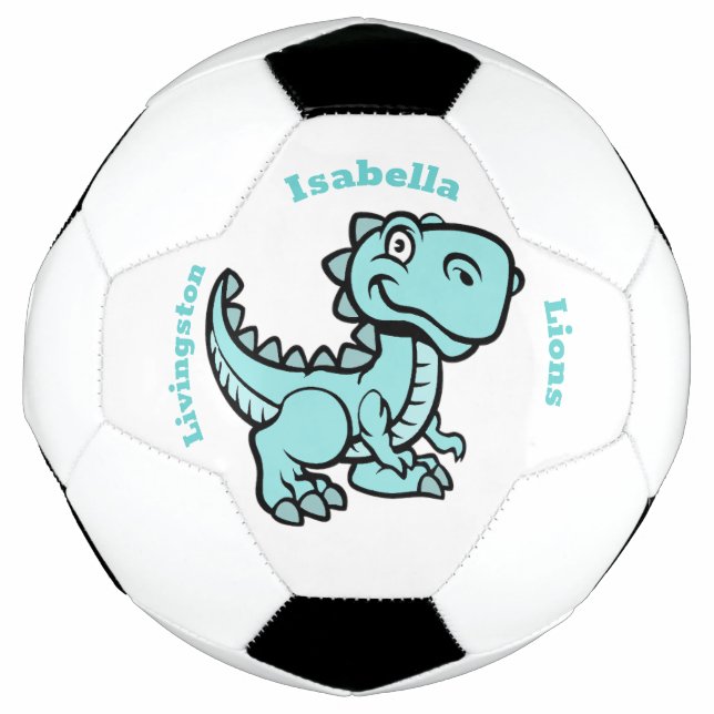 T Rex Soccer Ball - Aquamarin (Vorderseite)