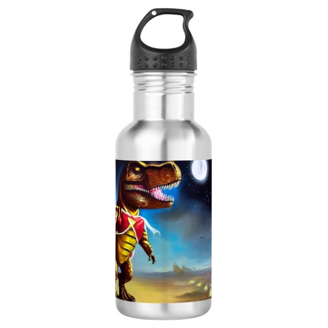 T Rex Space Opera Hero Edelstahlflasche (Vorderseite)