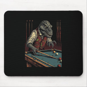T-Rex spielt Billard Dinosaurier Billardspieler D Mousepad