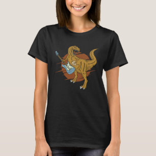 T rex spielt Gitarre für Metal-Fans und Gitarrist T-Shirt