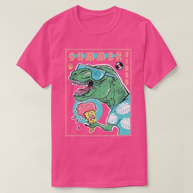 T Rex Summer Vibes T-Shirt (Design vorne)