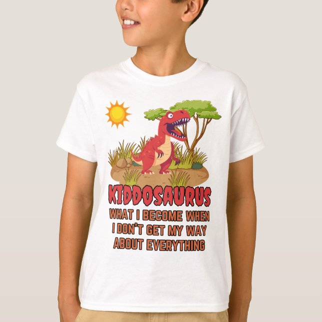 T-Rex T-Shirt pour enfants Kiddosaurus (Devant)