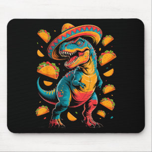 T-Rex-Taco-Fest Cinco de Mayo Dino mit Sombrero Mousepad