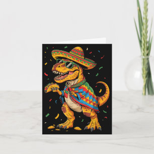 T-Rex-Taco-Fest fünfter Mai Dino im Sombrero Karte