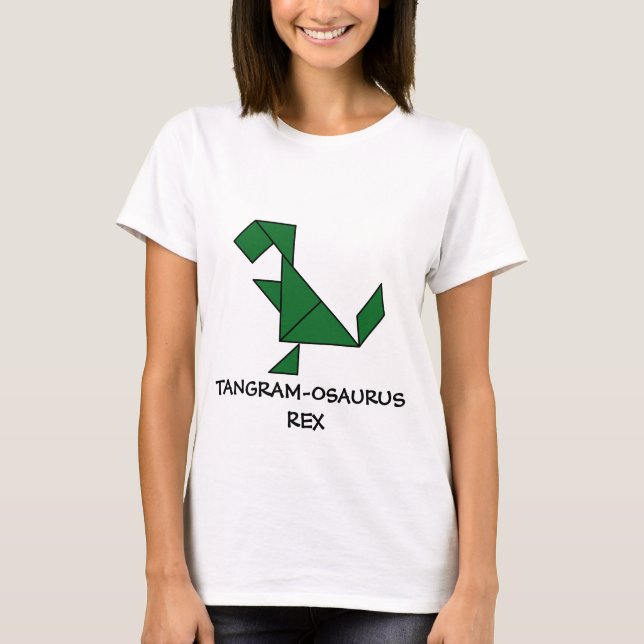 T-Rex + Tangramm = Tangram-osaurus Rex Niedlich Di T-Shirt (Vorderseite)