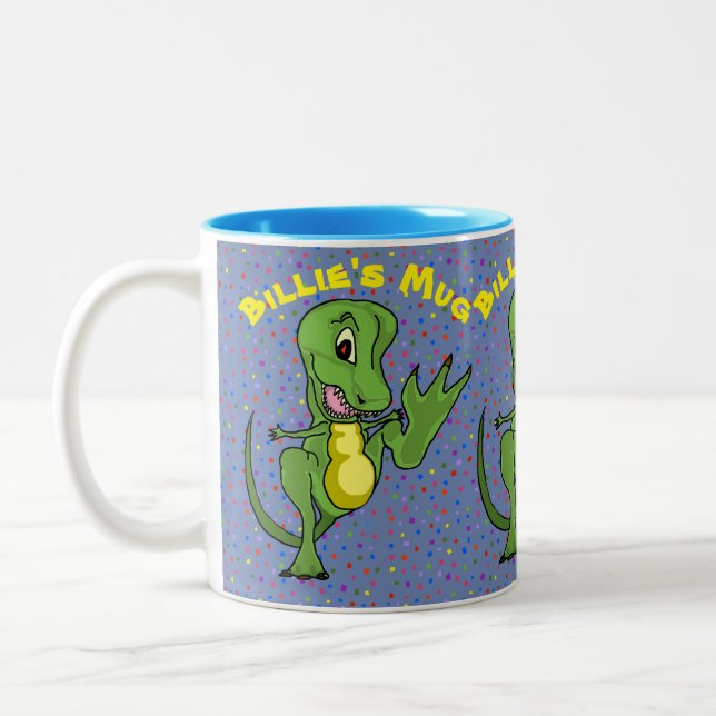 T-Rex-Tasse Zweifarbige Tasse (Links)