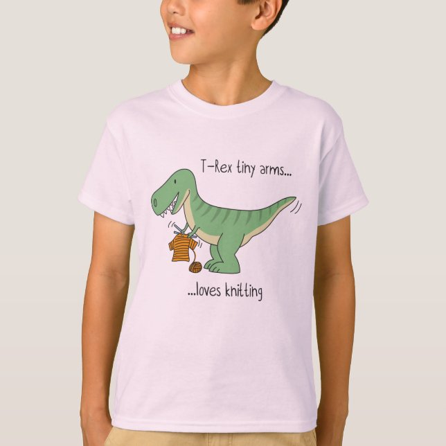 T-Rex tiny arms: knitting T-Shirt (Vorderseite)