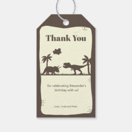 T- Rex & Triceratops Dinosaurier Silhouette Vielen Geschenkanhänger