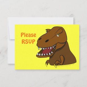 T-Rex Tyrannosaurus Rex beängstigender RSVP Karte