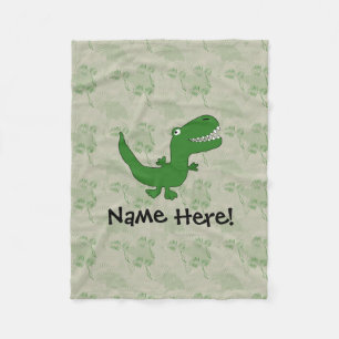 T-Rex Tyrannosaurus Rex Dinosaur Cartoon Kids Boys Fleecedecke