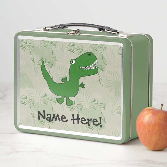 T-Rex Tyrannosaurus Rex Dinosaur Cartoon Kids Boys Metall Brotdose (Beispiel)