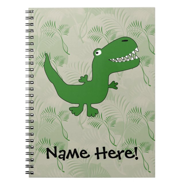 T-Rex Tyrannosaurus Rex Dinosaurier-Cartoon Notizblock (Vorderseite)