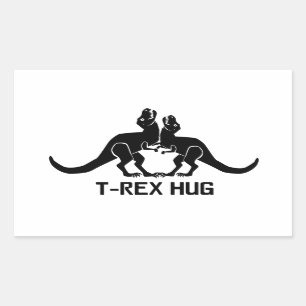 T-Rex Umarmungs-Aufkleber Rechteckiger Aufkleber