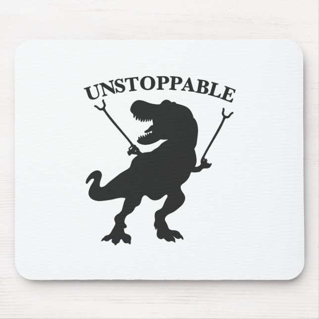 T-rex unaufhaltsam - Hintergrundfarbe auswählen Mousepad (Vorne)