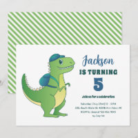 T-Rex und Backpack Schule Kinder Dinosaurier Gebur