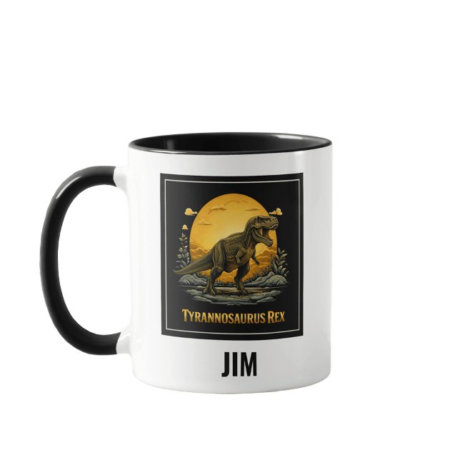 T-Rex unter dem prähistorischen Mond Tasse (Von Creator hochgeladen)