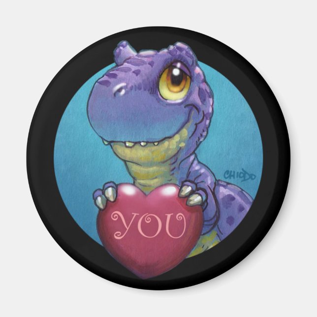 T-Rex Valentinsmagnet Magnet (Vorne)
