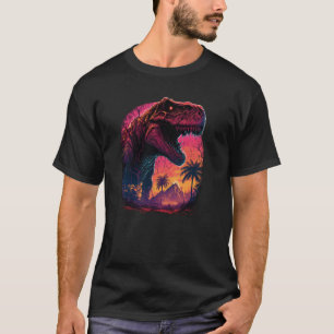 T Rex Vaporwave Ästhetik Stil verwendet Aussehen D T-Shirt