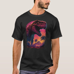 T Rex Vaporwave Ästhetik Stil verwendet Aussehen D T-Shirt