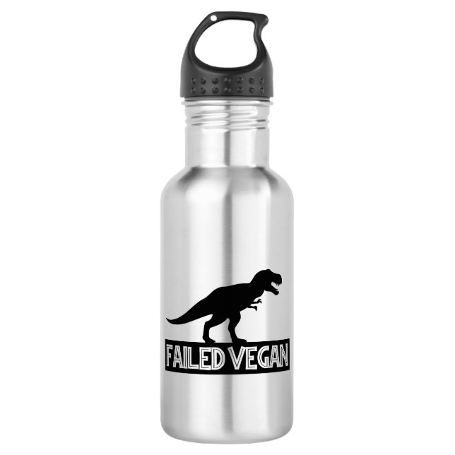 T-Rex Vegan Versagt Edelstahlflasche (Vorderseite)
