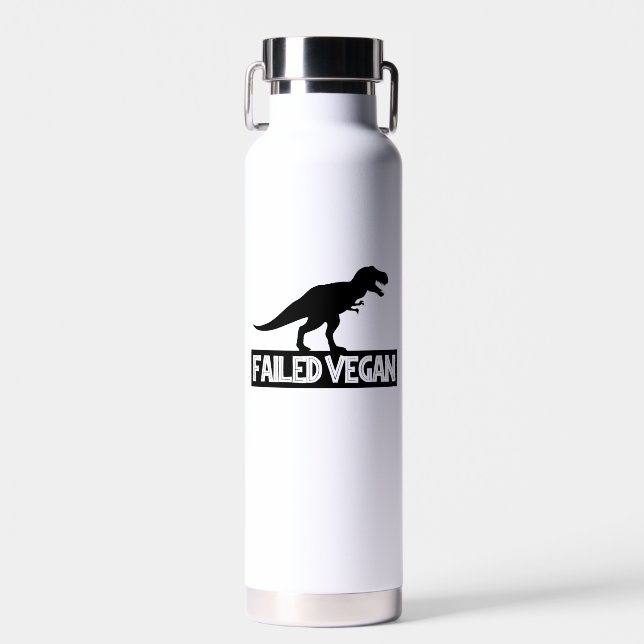 T-Rex Vegan Versagt Trinkflasche (Vorne)