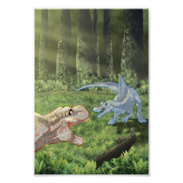 T-rex vs Spinosaurus Fotodruck