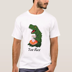 T-Rex vs Tea-Rex   Funny Play on Words Dinosaur T-Shirt