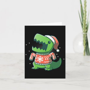 T-Rex Weihnachts-Spaß-Dinosaurier Hässlicher Sauru Karte