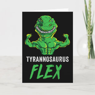 T Rex Workout Lustiger Dinosaurier Fitnessstudio G Karte