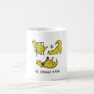 T-Rex Workout Struggle Kaffeetasse