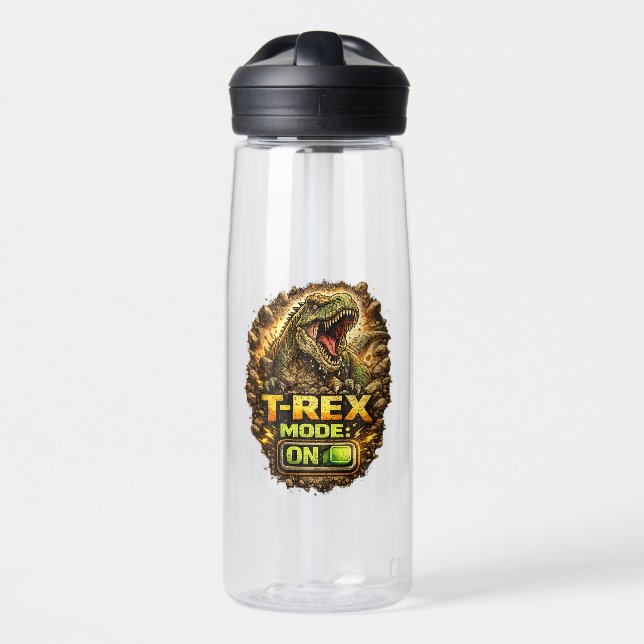 T-Rex Wut: König der Dinosaurier Trinkflasche (Vorne)