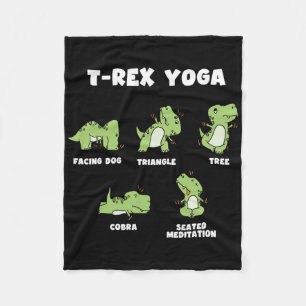 T-Rex Yoga  Fleecedecke
