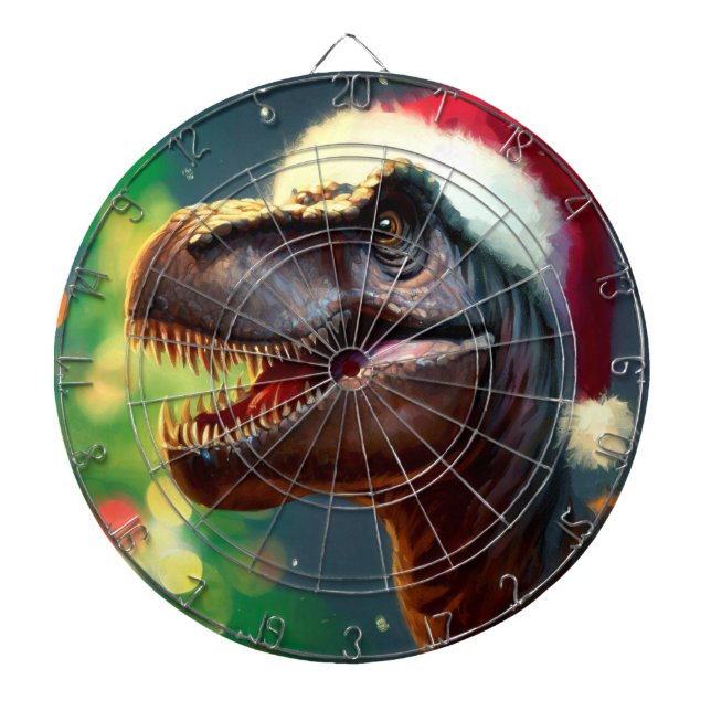 T-Rex zu Weihnachten (2) Dartscheibe (vorne)