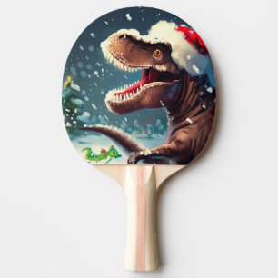 T-Rex zu Weihnachten (3) Tischtennis Schläger